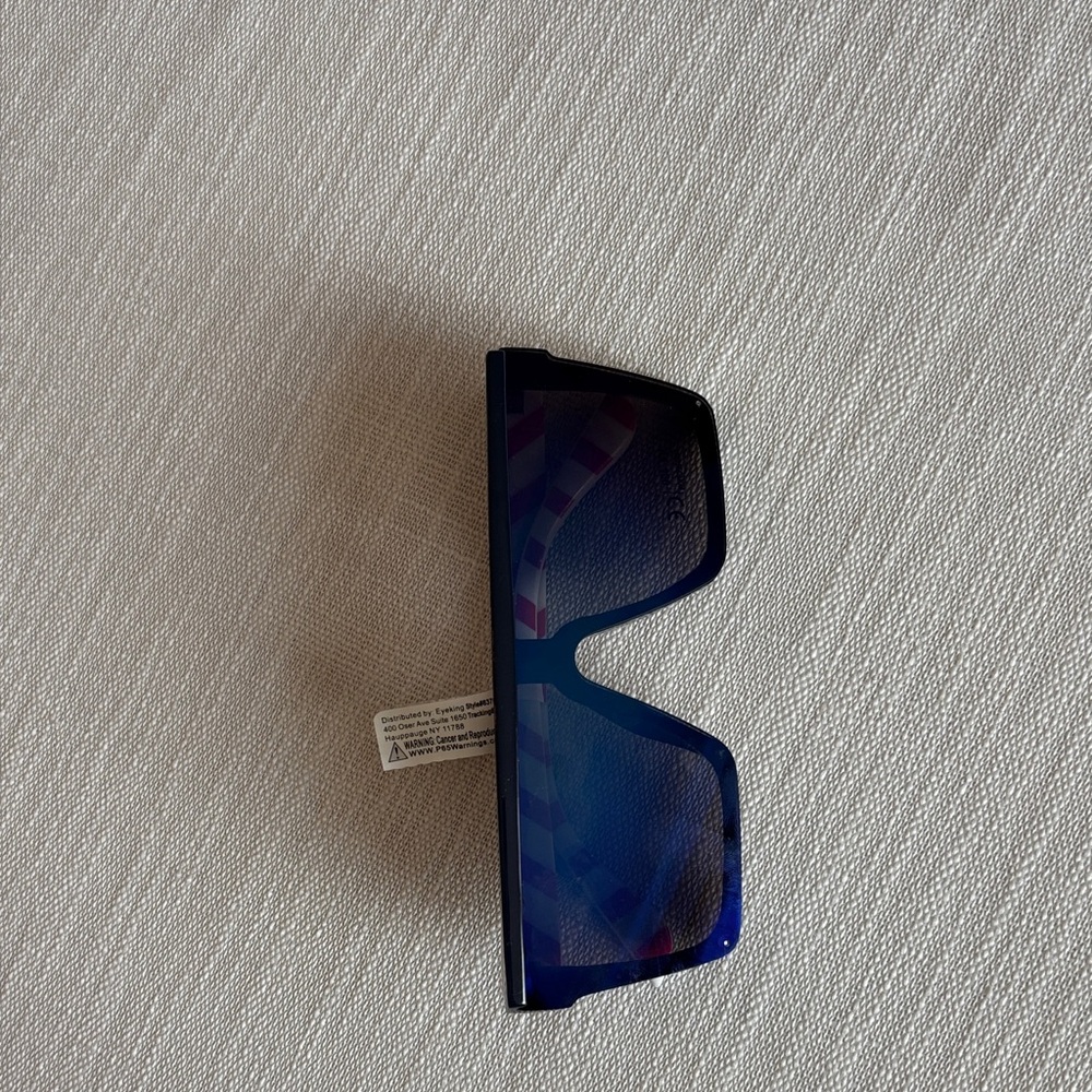 Futuristic Blue and Red Sunglasses